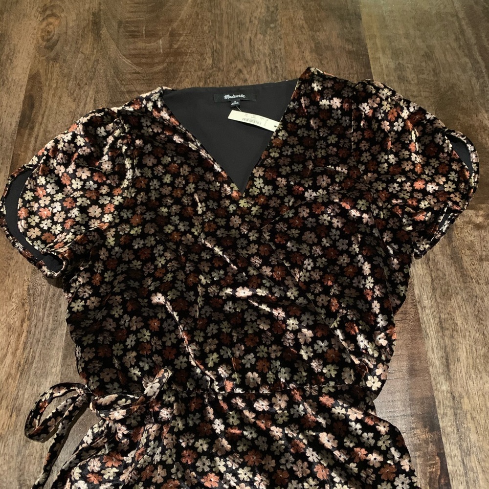 Madewell Velvet Wrap Dress - Picture 6 of 8